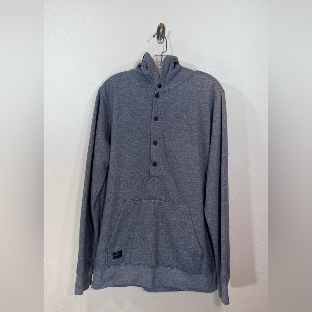 Quiksilver Charcoal Button-Up Men's Hoodie